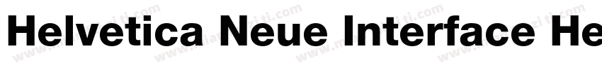 Helvetica Neue Interface Heavy字体转换